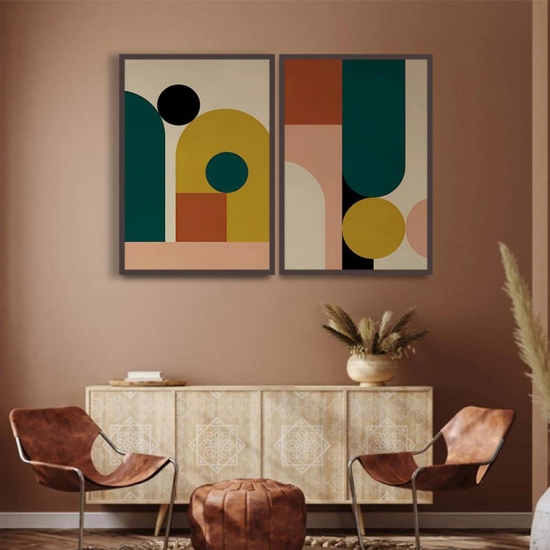 Marktna Abstract double canvas painting - Image 2