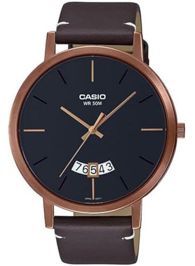 CASIO Leather Analog Watch MTP-B100RL-1EVDF - Image 1
