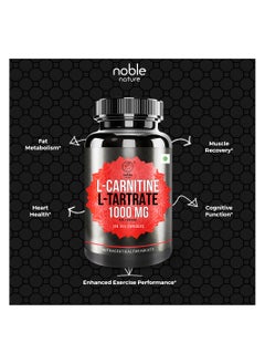 noble nature L-Carnitine L-Tartrate - 1000 MG - 120 Veg Capsules - Helps Boost Energy and Enhance Muscle Recovery for Improved Performance  - Image 5
