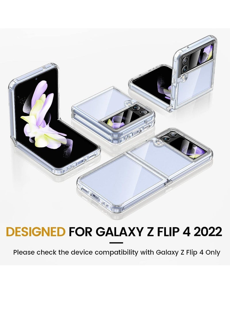 MUNTAQI Samsung Galaxy Z Flip 4 Case, Galaxy Z Flip 4 Clear Case [Anti-Yellow] Slim Thin Premium TPU Crystal Shockproof Protective Cover Case for Samsung Galaxy Z Flip 4 5G 2022 - Full Clear - Image 3