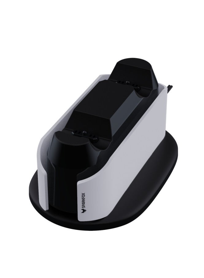 SPARKFOX SPARKFOX W20P508 Dual Charger With Contacts Wireless Handle Charger For PS5, Style: Charger+Data Cable  - Image 1