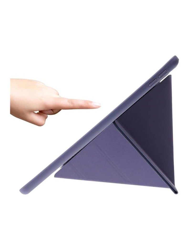 Case for iPad Pro 13-Inch M4 (2024) with Pencil Holder, 5-in-1 Multiple Viewing Angles, Soft Clear Back Cover, Auto Wake/Sleep, (Blue Gray) - Image 2