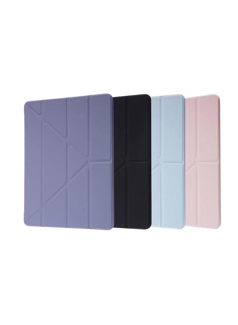 Case for iPad Pro 13-Inch M4 (2024) with Pencil Holder, 5-in-1 Multiple Viewing Angles, Soft Clear Back Cover, Auto Wake/Sleep, (Blue Gray) - Image 3