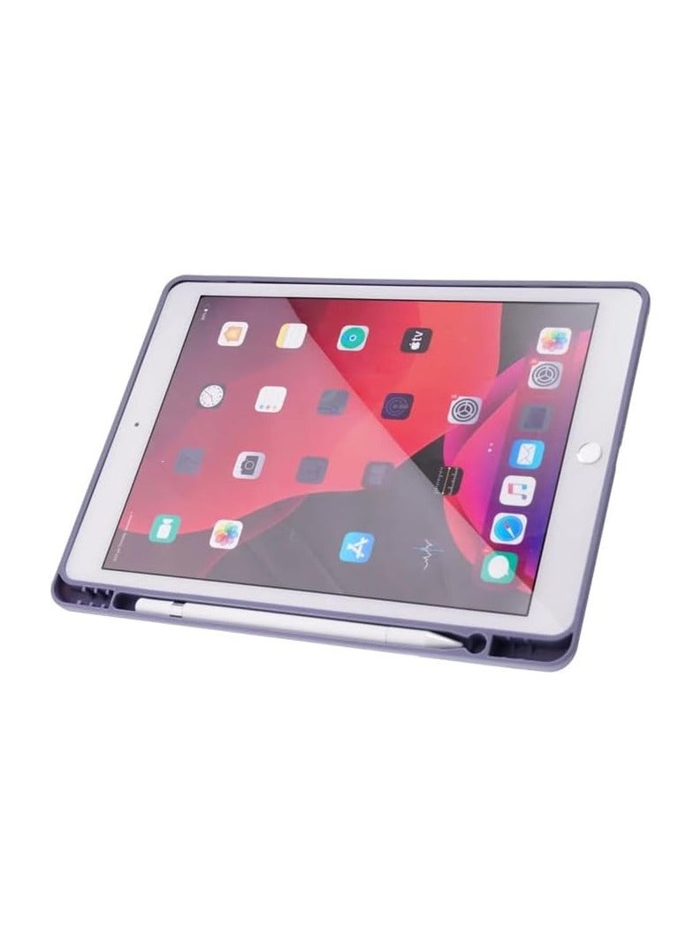 Case for iPad Pro 13-Inch M4 (2024) with Pencil Holder, 5-in-1 Multiple Viewing Angles, Soft Clear Back Cover, Auto Wake/Sleep, (Blue Gray) - Image 4