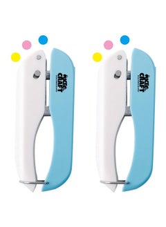 UCEC Handheld Hole Paper Punch Puncher For Craft Paper Tags Clothing Ticket Diy Scrapbook Tool, 1/4 Small Hole Puncher (2 Pack)  - Image 1