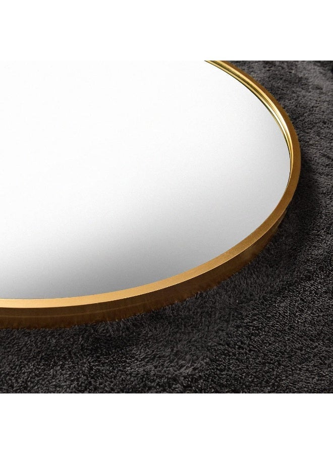 NAMA Anti Shock  frame Full length Mirror 160cm x55cm with metal stand and can be hanged on the wall Premium Curved Standing, with 1.6 cm Thick Aluminium Frame and Fixed Back Panel, Decorative Mirror for Living Room, Sleep, Dressing(gold) - Image 3