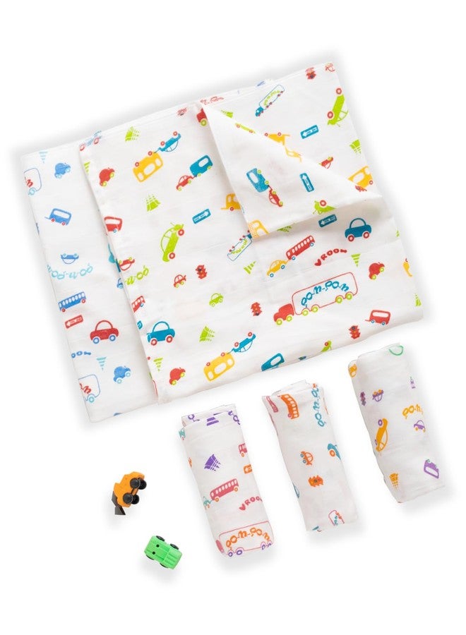 Bumsies Square Nappy For Babies, Reusable, Washable Soft Muslin Cotton Nappy/Langot for New Born Baby/Toddler | Gentle on Baby Skin | Helps in Potty Training | 3-12 months | Pack of 5 | Printed - Image 1