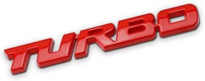 إنكوجنيتو ملصق شعار Incognito Turbo لجميع السيارات، معدني (صغير - 9.8 سم × 1.1 سم، أحمر) مضاد لامتصاص الروائح الكريهة - Image 1