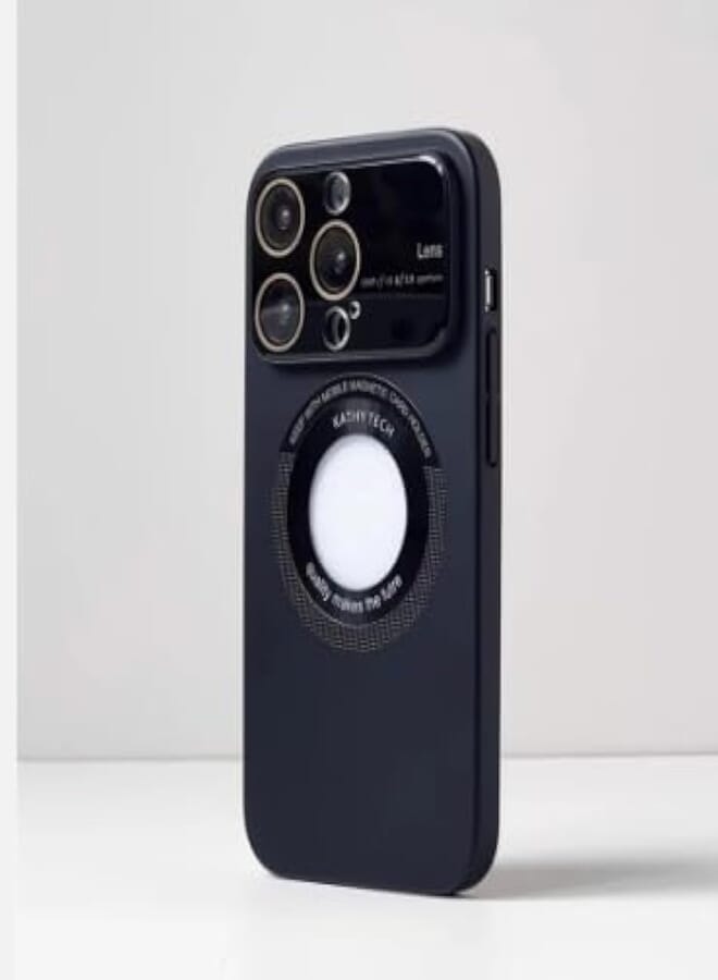 Next Compatible with iPhone 11 Pro Max Magnetic Case - Window Glass Lens Protector, Compatible with MagSafe, Shockproof Cases for Women Men iPhone - by Next store (Black)