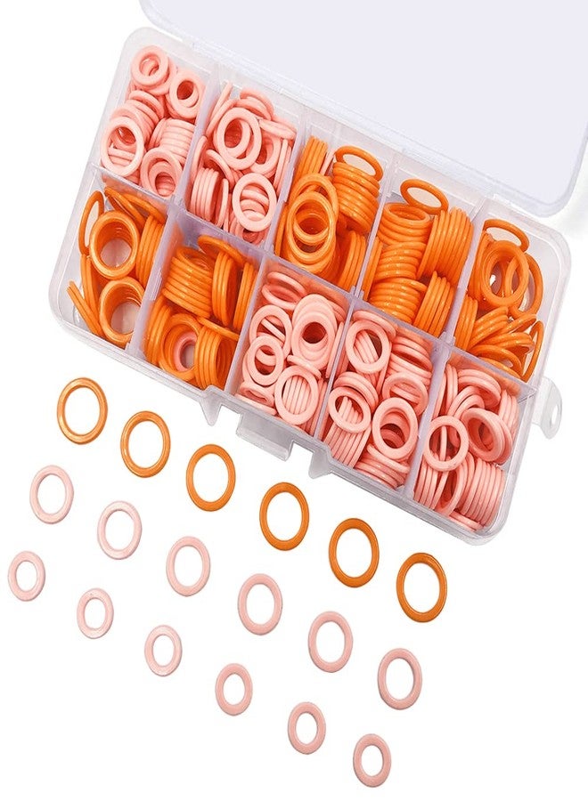 findTop 450 pcs Knitting Stitch Marker, findTop Braided Auxiliary Marking Ring, Plastic Ring Color Plastic Ring (Large/Medium/Small), Marking for Sewing Fabrics (Random Color) - Image 1
