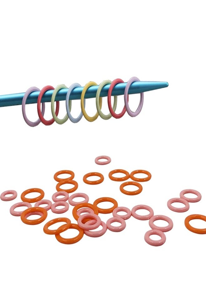 findTop 450 pcs Knitting Stitch Marker, findTop Braided Auxiliary Marking Ring, Plastic Ring Color Plastic Ring (Large/Medium/Small), Marking for Sewing Fabrics (Random Color) - Image 3
