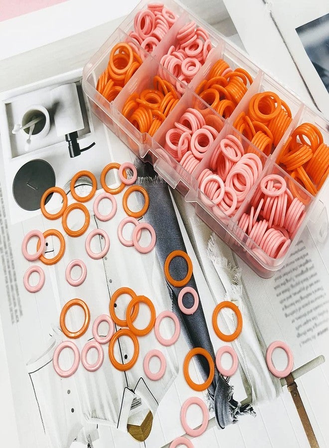 findTop 450 pcs Knitting Stitch Marker, findTop Braided Auxiliary Marking Ring, Plastic Ring Color Plastic Ring (Large/Medium/Small), Marking for Sewing Fabrics (Random Color) - Image 4