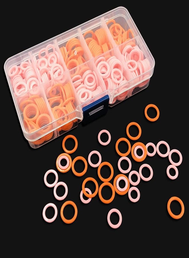 findTop 450 pcs Knitting Stitch Marker, findTop Braided Auxiliary Marking Ring, Plastic Ring Color Plastic Ring (Large/Medium/Small), Marking for Sewing Fabrics (Random Color) - Image 2