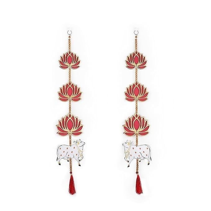 Generic Yashvee Callection Lotus Hangings for DecorationFloral Wall Hangings Backdrop for Temple Decor Home Decor Diwali DecorWedding and All Festival Decor - Image 1