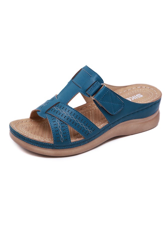 NIBEMINENT Summer Women Wedge Sandals Premium Open Toe Sandals Vintage Anti-slip Casual Female  Retro Shoes  - Image 1