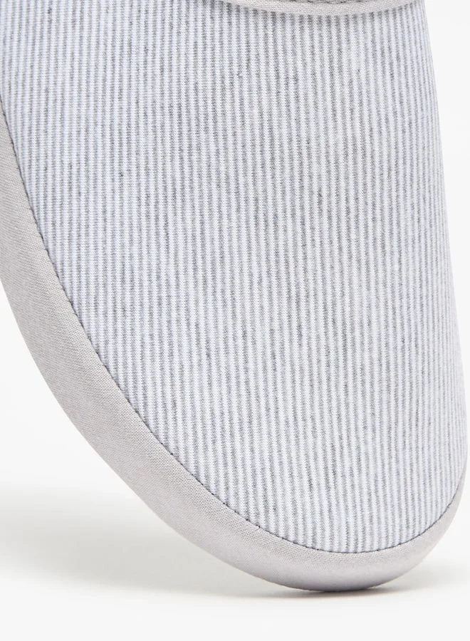 دوتشيني Duchini Men's Striped Slip-On Bedroom Mules