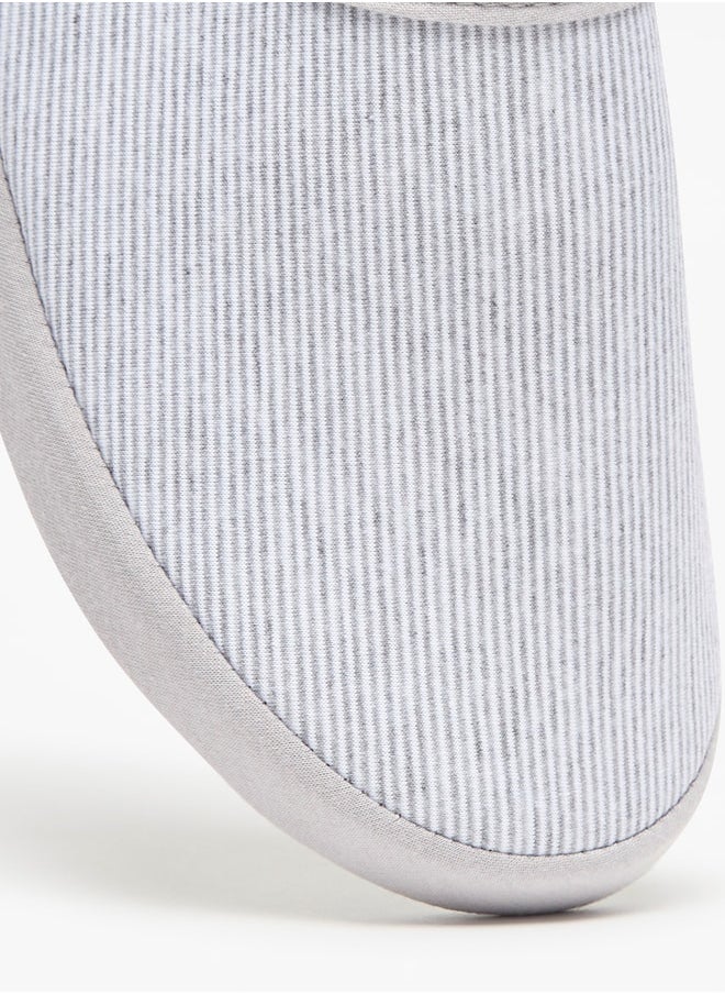 DUCHINI Duchini Men's Striped Slip-On Bedroom Mules  - Image 4