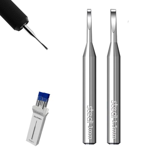 stedi Model Scriber Blades 2PCS,Tungsten steel Blades,1mm + 1.5mm Size,for Modeling Hobby,RG Scale Model, Engraved,Panel line,Resin,Scriber Replacement Blades. (1mm+1.5mm) - Image 1