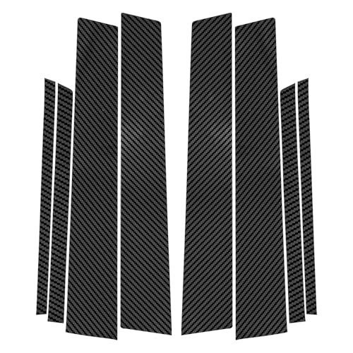 Bilisin Door Pillar Posts Trim Kit Compatible with Toyota RAV4 2013-2018 Exterior Accessories, 8Pcs Carbon Fiber Black Anti Scratched Center Side Window Molding Cover Stickers - Image 5