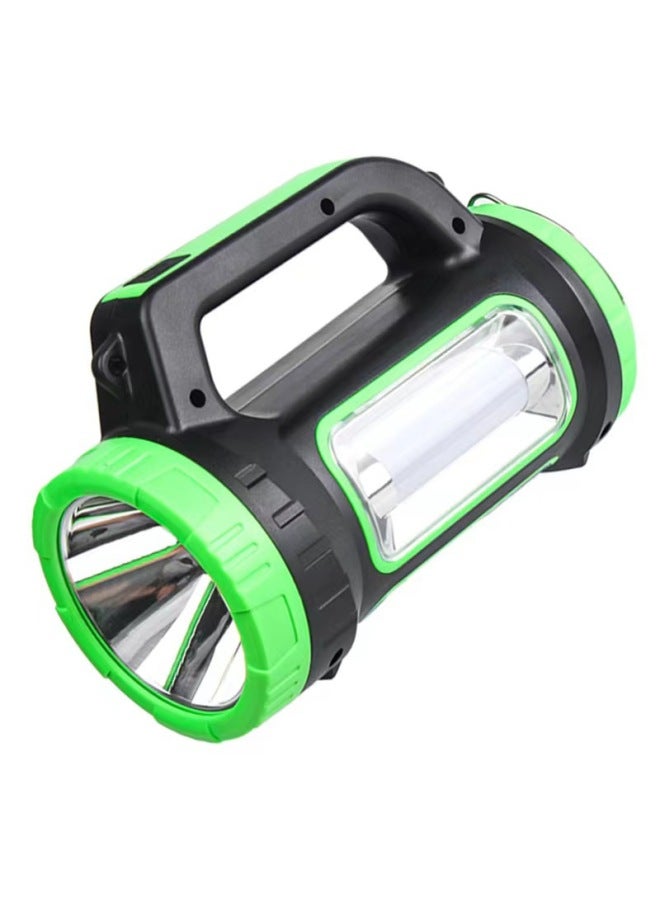 Solar Flashlight Strong Light Rechargeable Outdoor Super Bright Emergency Portable Lamp Household Multifunctional Fishing Lamp-Color:Green - Image 1