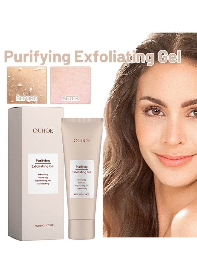 OUHOE Purifying Exfoliating Gel,Face And Body Exfoliating Scrub Gel for All Skin,Purifying Cream,Purifying Gel,Face and Body Exfoliating Scrub Gel for Face and Body  - Image 1