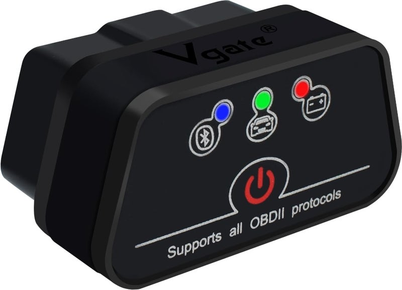 vLinker iCar2 OBD2 Bluetooth Adapter Diagnostic Scanner for iOS Android AutoConnect Clear Error Code Live Data Reset Diagnostic Tool Black