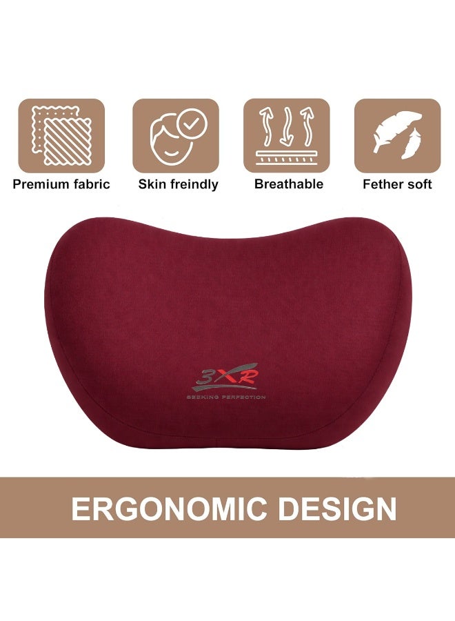 3XR Car Neck Pillow Memory Foam Headrest Cushion Ergonomic Cervical Support Pillow for Car Seat Neck Support Travel Office Chair Headrest Cushion Soft Breathable Fabric Neck Pain Relief Driving Comfort Pillow Universal Fit -5697 - Image 3