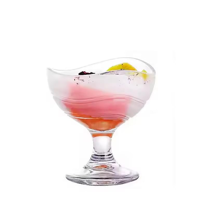 DOMINGO HUB Ice Cream Cup Ice Cream Bowl 150 ML Set of 6 Falooda Glass Irish Mug Dishes for Dessert Milkshake Fruit and Pudding Glass Serving Bowl for Home Restaurants and Parties - Image 3