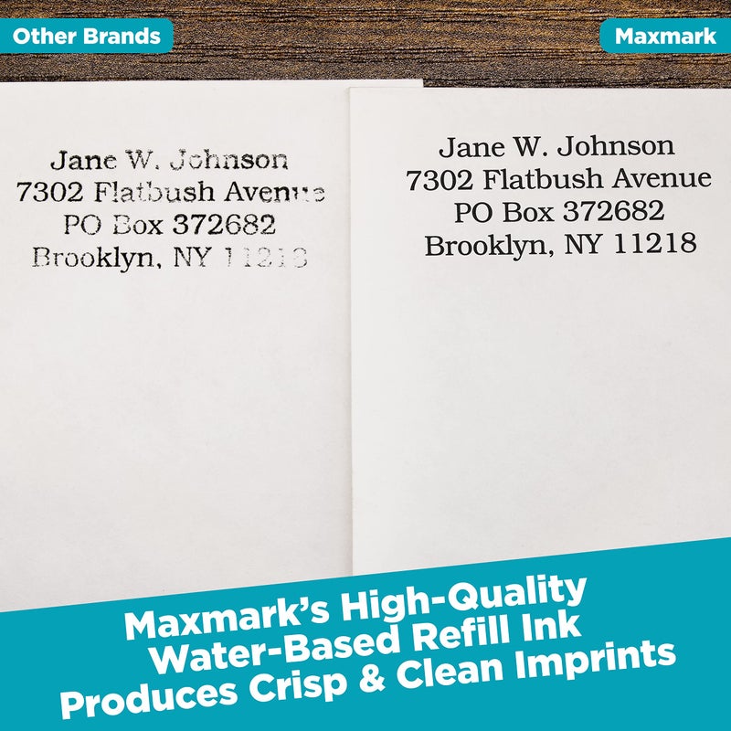 MaxMark حبر ماكس مارك الممتاز مع زجاجة طرف التحكم لختم ذاتي الحبر، لون أخضر - 4 أوقية - Image 2