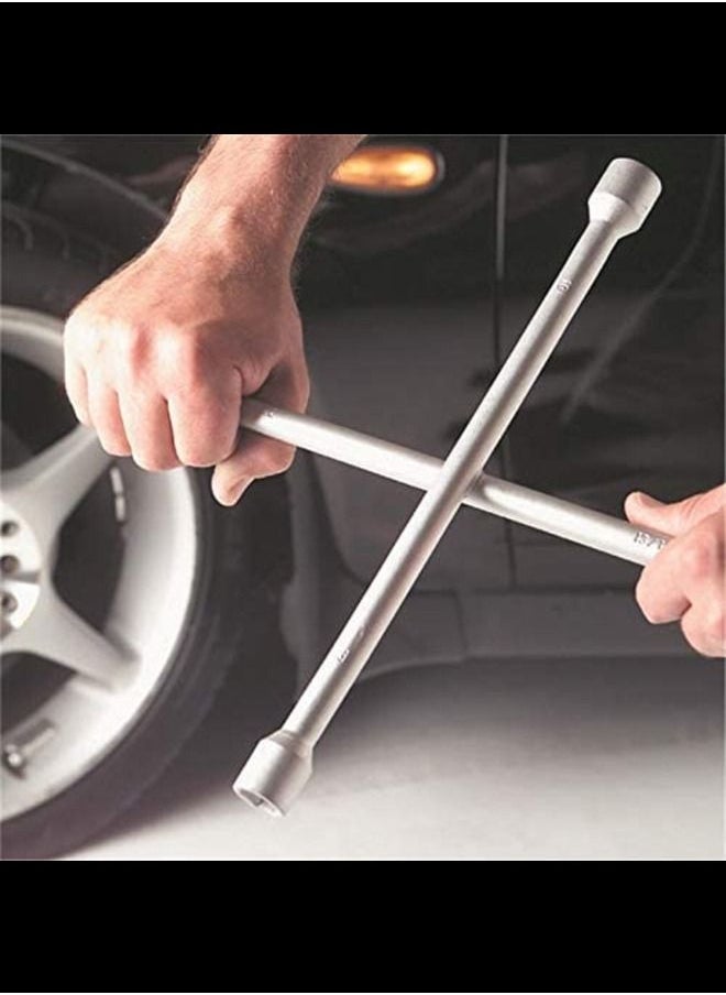 ABBASALI Auto Car Van Truck Tire Tyre Cross Lug 4 Way Nut Wrench  - Image 2