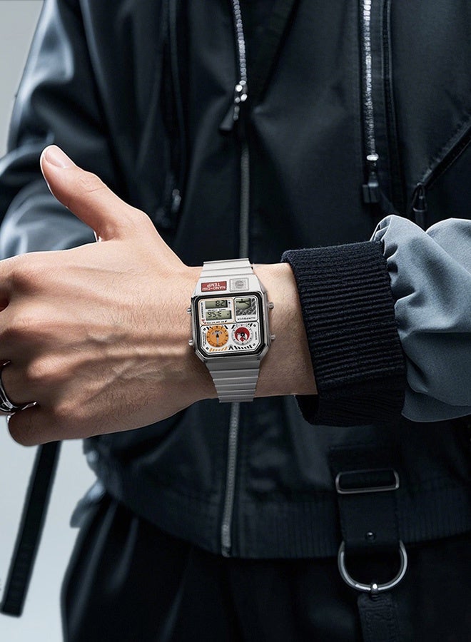 HUMPBUCK Wristwatch for Men Waterproof Dual Time Watch with Digital Display and Temperature Display Classic Themed Style  - Image 4