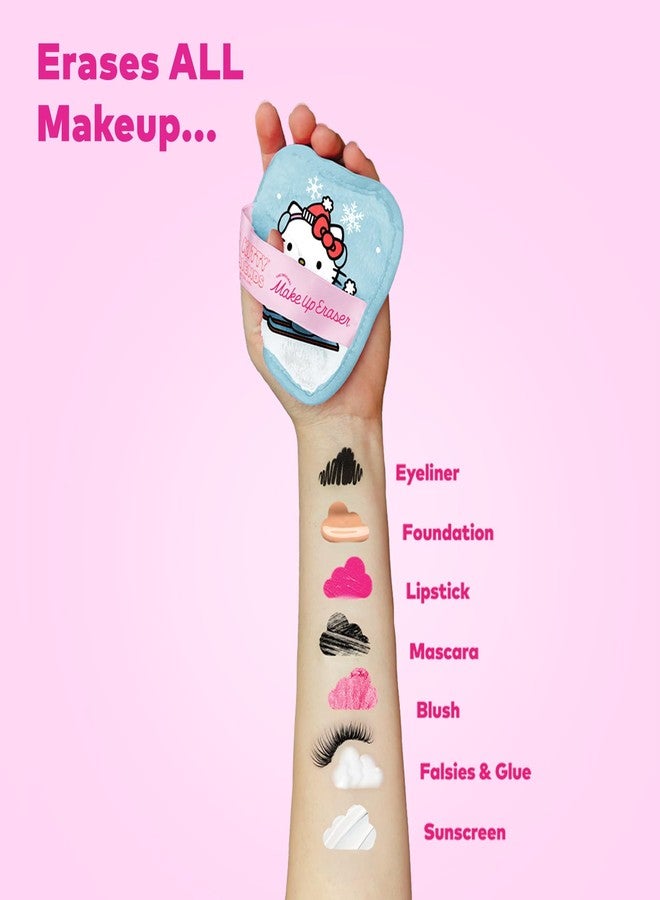 MakeUp Eraser, 7-Day Set, Erase All Makeup With Just Water, Including Waterproof Mascara, Eyeliner, Foundation, Lipstick, Sunscreen, and More Hello Kitty Skiing, 7ct - Image 5