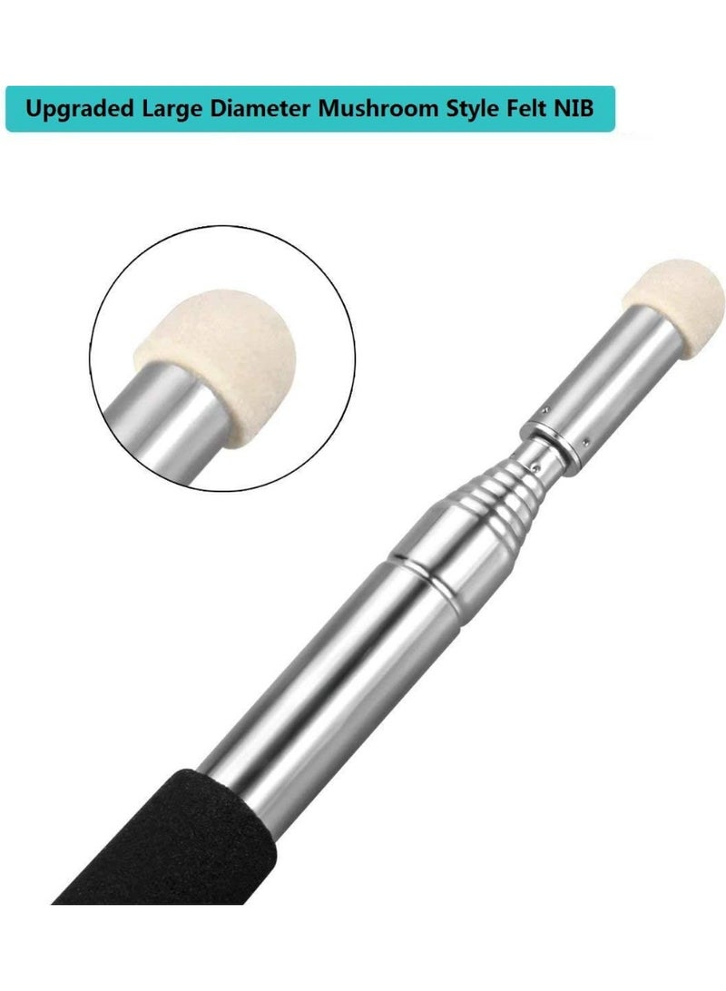 Telescopic Teachers Pointer,Extendable Pointer, 46.8” Extendable Pointers for Classroom Stick Telescoping Pointing Retractable for Blackboard Touchscreen Classroom Teachers Presenters Use, Black,2Pack - Image 5