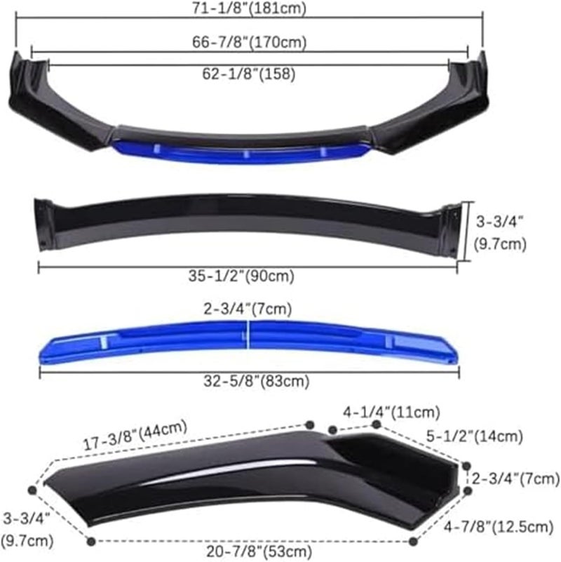 Wivplex Gloss Black Front Bumper Lip Splitter for Lexus IS250/300/350 - Image 3