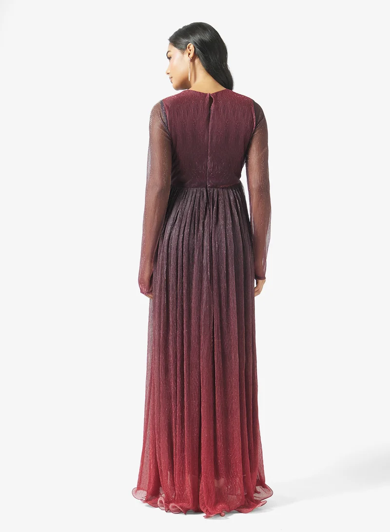 جولدن ابل Round Neck Maxi Dress