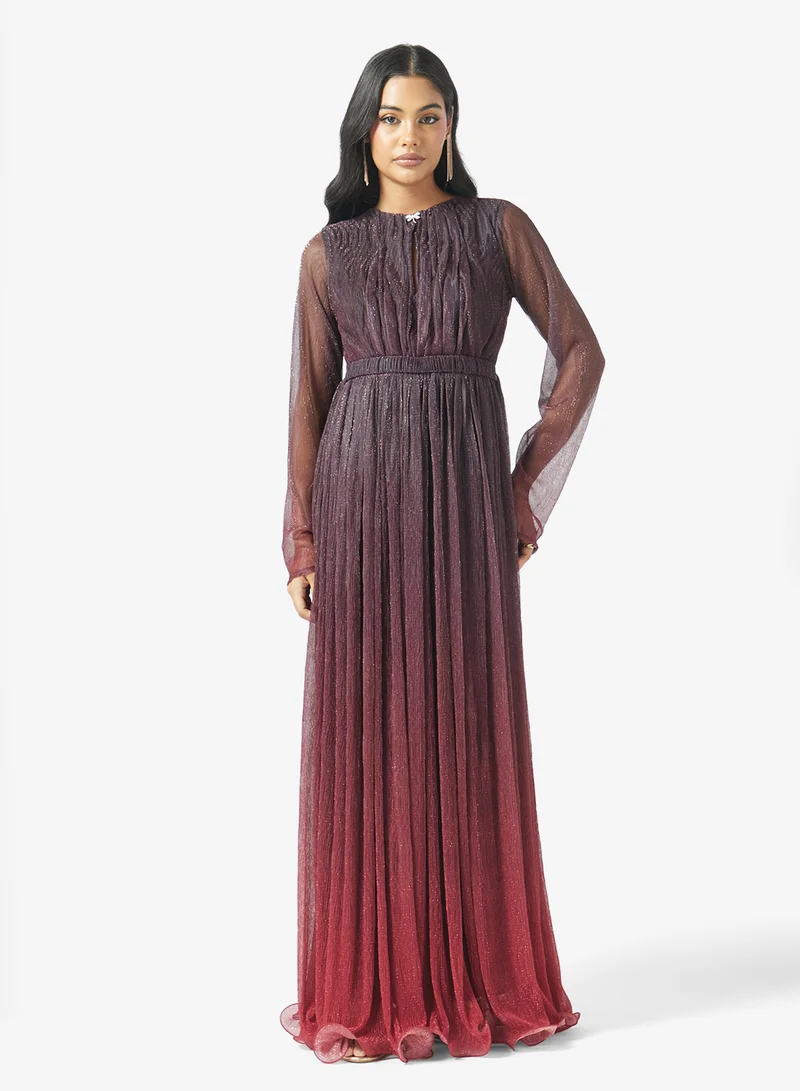 جولدن ابل Round Neck Maxi Dress