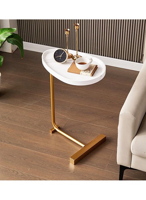 Side Table Small Bedside Table Mini Skinny Bedside Table End Table, Space Saving Height 27.6 inches (70 cm) C-Shaped Coffee Table, Side Sofa Snack Table for Sofa Reclining Furniture