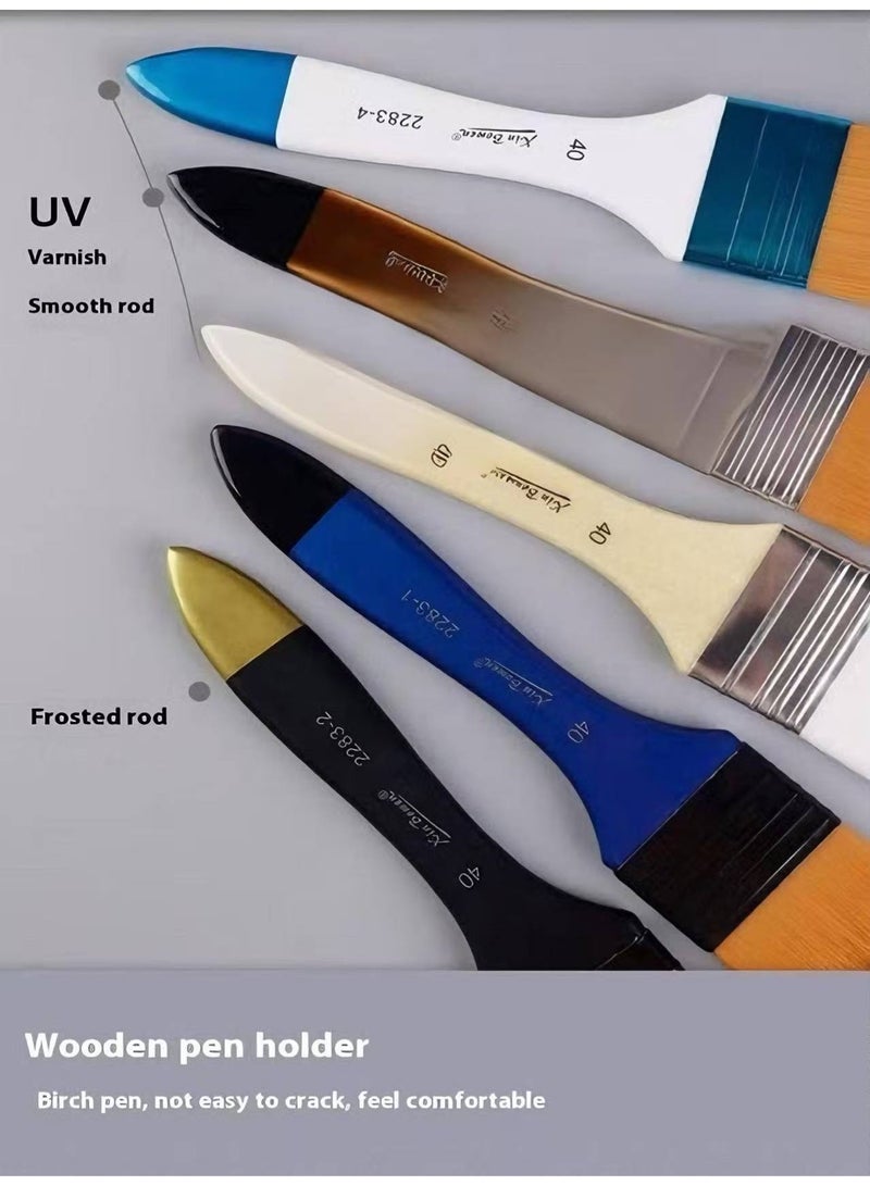 Lee Yon 6-Piece Nylon Hair Paint Brush Set - Ideal for Watercolor, Acrylic, and Oil Painting - Image 4