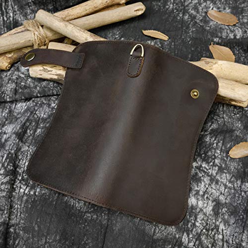 LUUFAN Genuine Leather Long Wallet for Men, Large Capacity Purse Clutch Bag Handbag Checkbook Cash Credit Cards Phone Holder - Image 4