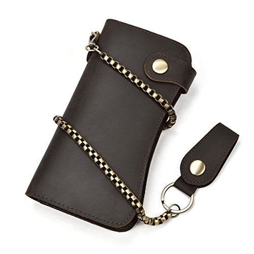 LUUFAN Genuine Leather Long Wallet for Men, Large Capacity Purse Clutch Bag Handbag Checkbook Cash Credit Cards Phone Holder - Image 1