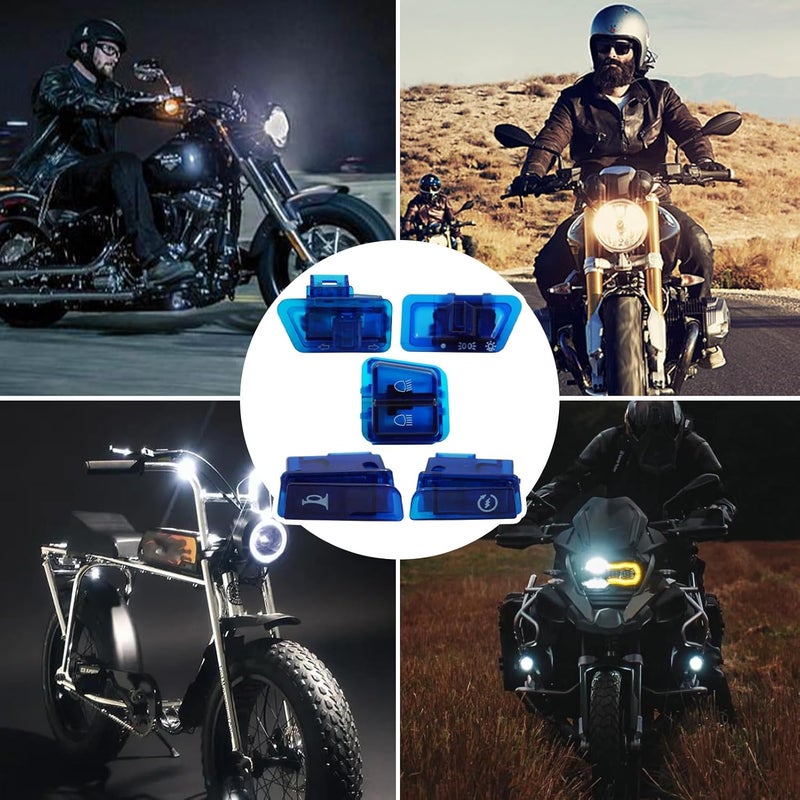 windforgecraft Motorcycle Handlebar Switch,Toggle Headlight Horn | Reusable Scooter Motorcycle Blinker Switch Motorcycle Accessories for Motorcycle Handlebar Borato - Image 3