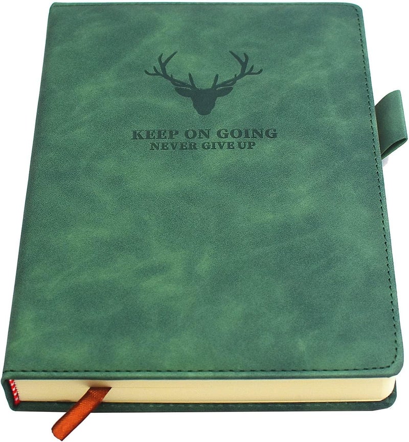 KASTWAVE A5 Notebook Journal Hardcover Executive Diary with Premium Thick Paper, College Lined Journal, 8.3"×5.7", 360 Page, Perfect for Office Home School Business Writing Note Taking (Green) - Image 1