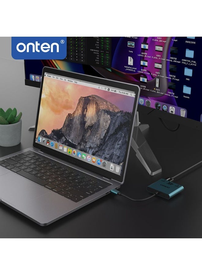 أونتن محول 9175B من USB C إلى HDMI مزدوج بدقة 4K بتردد 60 هرتز. محول USB Type C إلى MST مزدوج الشاشة. متوافق مع Thunderbolt3/4 MacBook Pro/Air وiPad Pro والمزيد. - Image 2