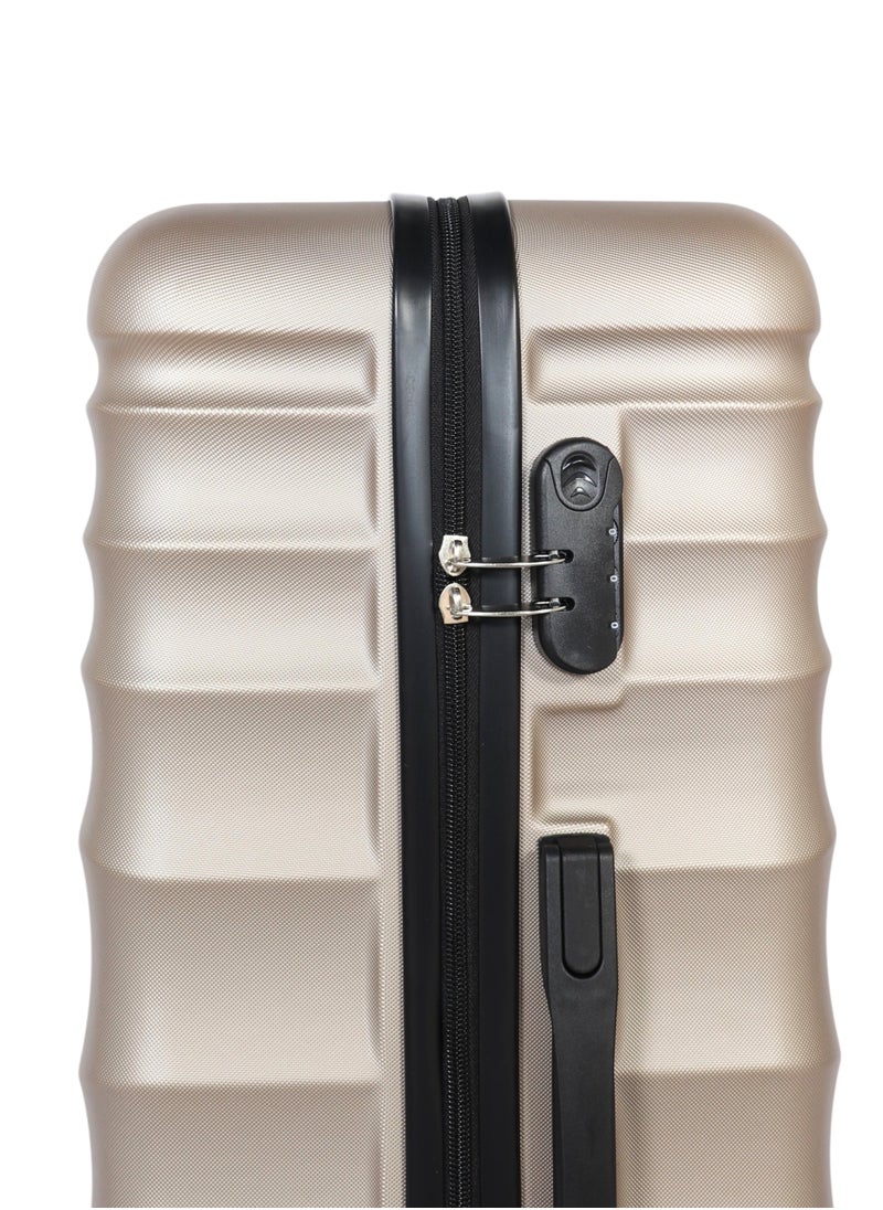 HOMEVEO - Viper Travel Bag in Gold/Beige Metallic with 360° Spinner Wheels - Stylish and practical design, strong and lightweight material, built-in digital security lock and perfect storage capacity, large size - Image 1