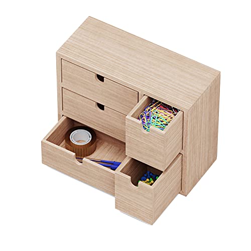 brightmaison BGT Capri Desk Organizer for Office Supplies, Sewing Kit & Jewelry Box, Decorative - Small Wooden Box DIY Project Unfinished Wood - Image 5