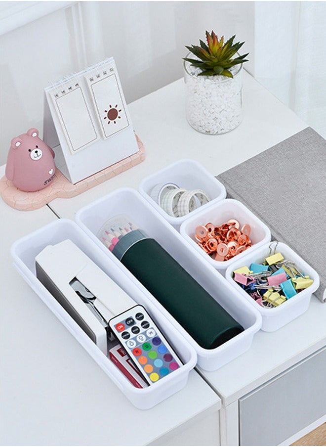 8 PCS Drawer Organizer Set White Plastic Desk Drawer Dividers Trays Dresser Storage Bins Separation Box for Makeup Jewelries - pzsku/Z58E4206D233C70F045E5Z/45/_/1727514553/d8dfccc1-3a19-4a68-8242-747391510972