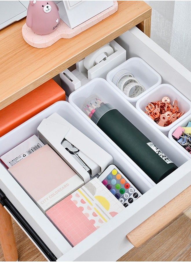 8 PCS Drawer Organizer Set White Plastic Desk Drawer Dividers Trays Dresser Storage Bins Separation Box for Makeup Jewelries - pzsku/Z58E4206D233C70F045E5Z/45/_/1727515171/46771535-e5b6-4f72-a569-87691a8d5044