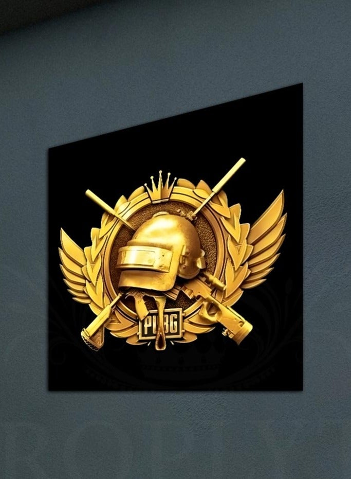 Droplyte PubG Game Helmet Gaming Decorative Wall Art Wall Decor Card Board Home Decor for Living Room, Drawing Room, Office Room and Bedroom 30CM x 30CM - Image 2