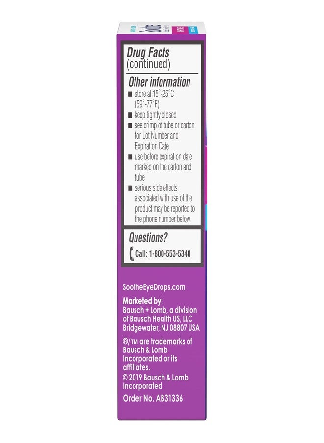 Bausch + Lomb Soothe Eye Ointment by Bausch & Lomb, Lubricant Relief for Dry Eyes, Moisturizing & Comforting Nighttime Dry Eye Therapy, Suitable for Sensitive Eyes, Preservative Free, 3.5 g - Image 4