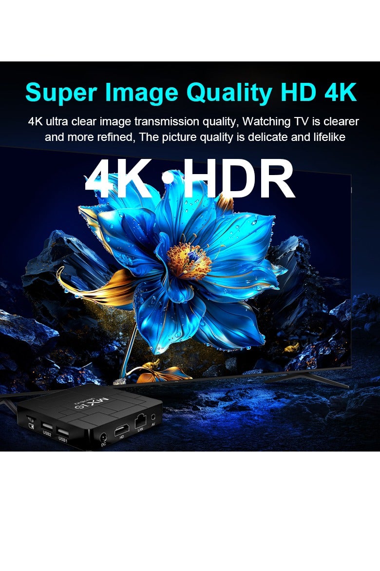 Beauenty Android 13.0 Smart TV Box MX10, 4K HD Output, Set Top Box with Remote,2.4G/5G WiFi, Quad-Core Processor, Allwinner H313, 2GB RAM, 16GB Storage, Multi-Language Support - Image 3